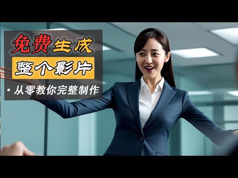完全免费！免费AI工具教你从零到完整电影制作，你也能当导演！（免费生成故事、图片、视频和音效）