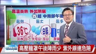【立綱氣象報報】高溫炎熱天氣 戶外活動防曬防中暑│中視晚間氣象 20250701