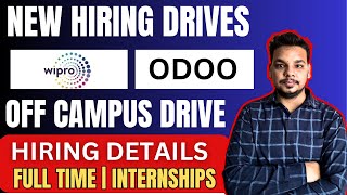 Announced! Wipro , Odoo Direct Hirings Announced | OFF Campus Drive For Freshers | 2025, 2024 Batch