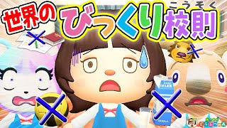 【あつ森】世界のヤバすぎる校則🌎日本では理解できない海外のちょっと変わった校則【あつまれどうぶつの森】