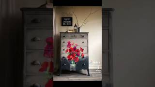 Poppies - Mint Decoupage and Mint Mineral Paint #decoupage #paint #furnitureart