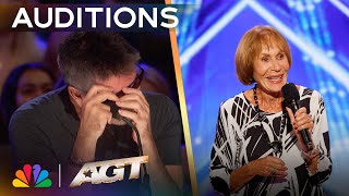 83-Year-Old Sandra Risser Drops Cheeky Jokes Like A Pro... And The Judges LOSE It! | AGT 2025