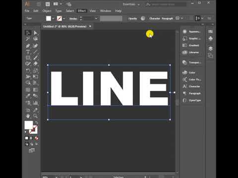 Create Line Text Effect || adobe illustrator