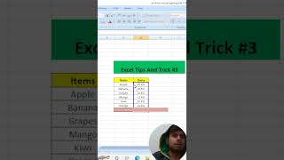 Excel Tricks And Tips || #excel #shorts MS Excel #shortvideo