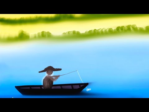 I corrected this painting 'Fisherman in Paradise' #art #digitalart #painting #digitaldrawing #nature