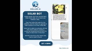 HOLLER AI Solar Bot Demo #aiforbusiness #solar #customerservicerevolution #automation #aiautomation