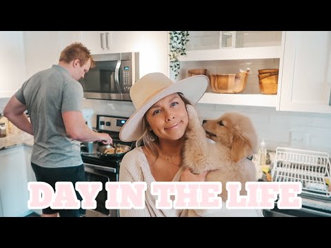 DAY IN THE LIFE DURING QUARANTINE | Cleaning, Cooking, Clothing Haul, & Playing with Finley!