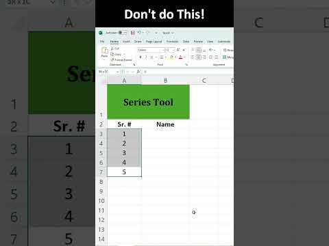 Series Tool Function in Excel by Excel Flow