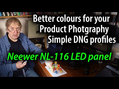 Better colour for product photos - basic camera profiles with the Neewer NL-116AI LED lighting panel