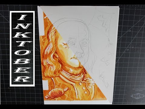 Benjamin Franklin - My First INKTOBER - Day 16
