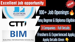 🔴Direct Interview - 100+ Job Vacancy (3 Companies) | Any Degree & Diploma - Full Details
