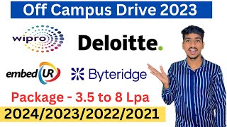 Wipro Recruitment 2023 | Deloitte Off Campus Drive 2023 | Wipro Freshers Hiring 2023 2024 Batch