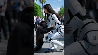 Interaction between an orangutan and a robot #robots #robot