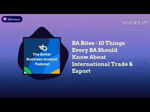 The Better Business Analyst Podcast - BA Bites - 10 Things Every BA Should Know About...