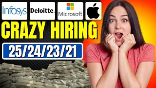 Infosys, Deloitte, Microsoft & Apple CRAZY Hiring 2025! | Apply Now – 6 to 12 LPA