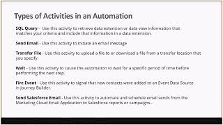 Salesforce Marketing Cloud Training | Automation