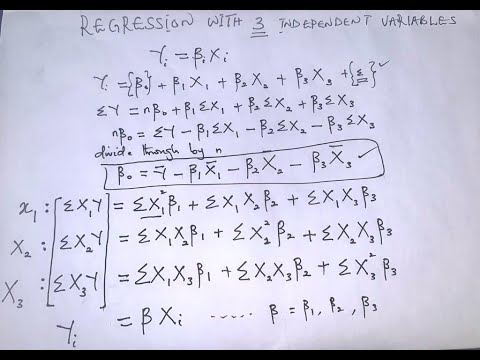Multiple Linear Regression (By Hand): Three independent variables case
