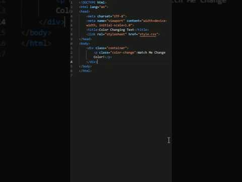 color changing text effect with #htmlcss  #coding