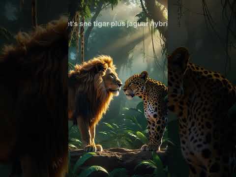 Hybrid AI Beast: The Ultimate Lion-Jaguar Fusion #hybrid #incredible #hybridcreatures