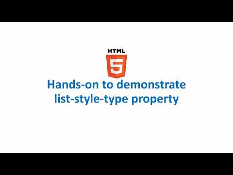 Hands-on to demonstrate list style type property