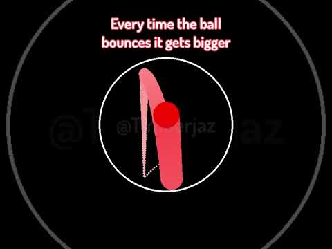 EVERYTIME THE BALL BOUNCES IT GETS BIGGER! #fyp #satisfying #python