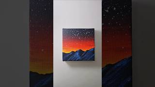 "Sunset Hues🌇" Easy painting idea for beginners #art #artshorts #aesthetic #sunset #painting
