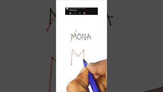 MONA Name Logo Design, Comment Your Name 😃 #shorts #logo #diylogodesign #diylogo #namelogo #logoart