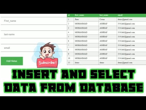 How to Insert and Select Data from Database (Server)