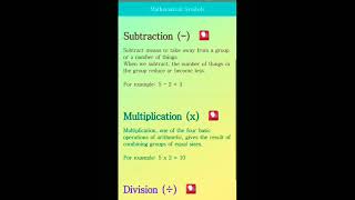 Math Symbols in english #symbols #premath #math #shorts