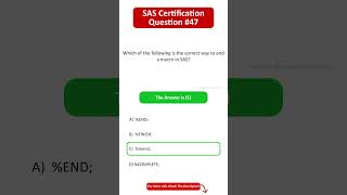 SAS Certification Questions | Question - 47