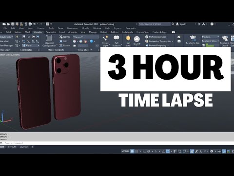 Autocad TIMELAPSE - 3 HOUR IPHONE CREATION