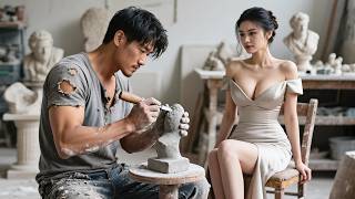 Biological parents favor adopted son, but poor boy becomes sculpting master, marries beauty!