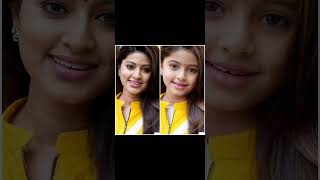 Actress in childhood face app look😍 #shorts #faceapp