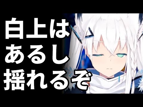 普段あまりそういう話題には乗ってこないが「ない」訳でも「揺れない」訳でもないことを力説する白上フブキ