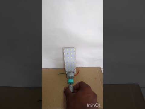 powering a LED light with dc motor