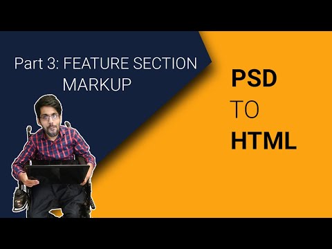 Part 3 How to convert   PSD to HTML Feature Section Markup [HTML CSS] [Code Fusion]