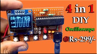Oscilloscope DIY 4 in 1 | How To Make Arduino Oled Display Oscilloscope | Make Cheap Oscilloscope