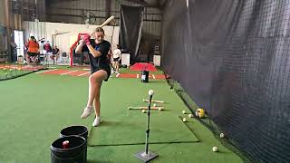 Rate her baseball swing