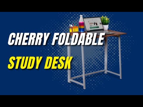 Cherry Foldable Study Desk | Work From Home Furniture | TheHomeOffice