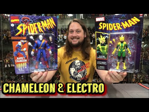 Chameleon & Electro Spider-Man Marvel Legends Unboxing & Review!