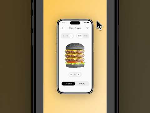 Figma Tutorial: Burger Size Selector with Smart Animate! | Part1#shorts #tutorial #ui #figma #short