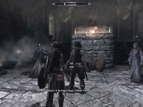 the dragonborn, the greybeards, and Lydia.