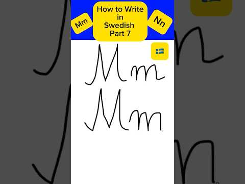 Learn to Write the Swedish Letters ’M’ & ’N’ #shorts #swedish #alphabet
