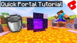 How to build a Nether Portal FAST