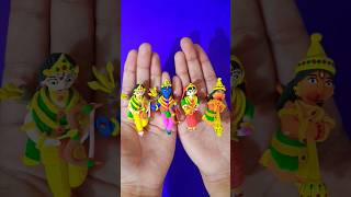 DIY Tiny Ram Darbar Making Super Clay Craft🚩🙏🪔👊💪🎨 #rambhakthanumanji#ytshorts#viral#mkmorningart