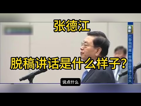 张德江脱稿讲话是什么样子？【兔子看世界】