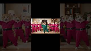 Squid game Cat dance #aistory #aiediting #aifun #catstories #satifying #asmr #aivideo  #catvideos