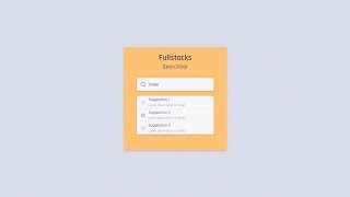 CSS-Hero #1: Searchbar (Search Input + Autocomplete Suggestion)
