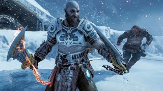God of War Ragnarok - MAX LEVEL ZEUS Build Kratos Vs Thor (NO DAMAGE / GMGOW) 4K PS5