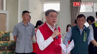 卓榮泰赴台南將軍勘災  宣布復原慰助金提高至5萬及10萬